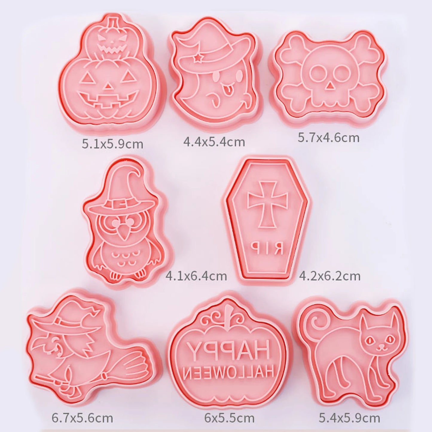 8 10 Stück Halloween Keks Ausstechformen Kürbis Hexe Vampir Kuchen Deko