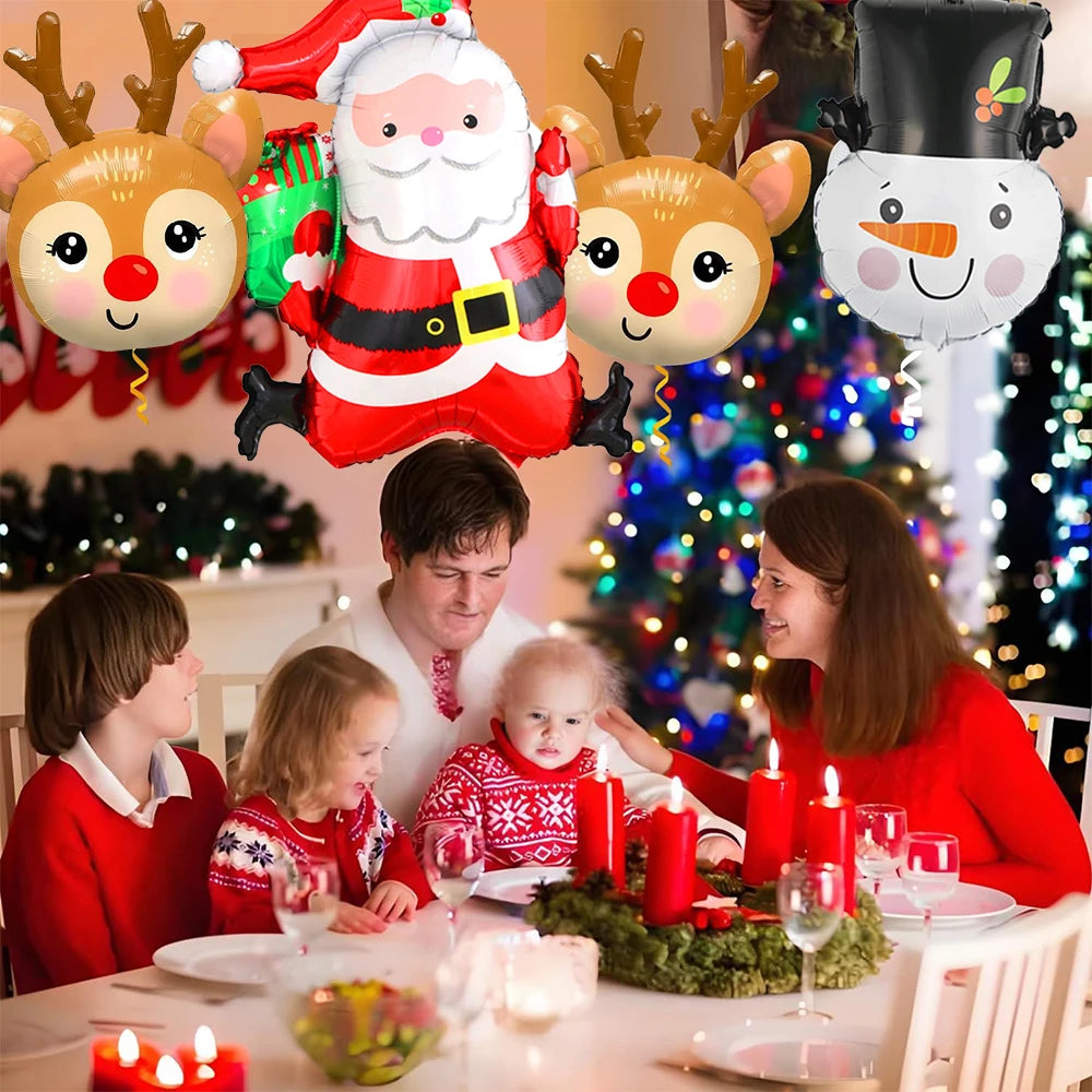 Festliche Weihnachts Folienballons Santa Rentier Schneemann für Partys