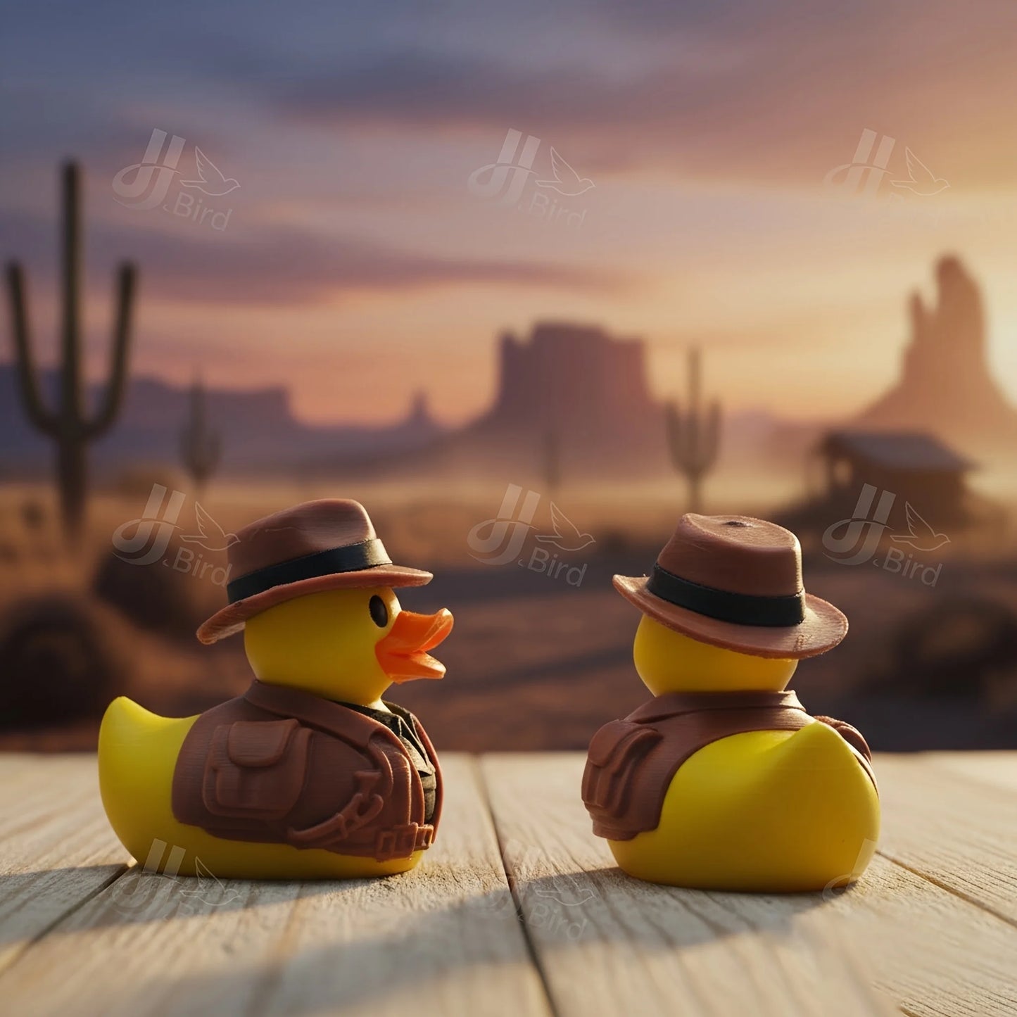 Kreative Raumdekoration mit Entenornamenten aus Kunststoff