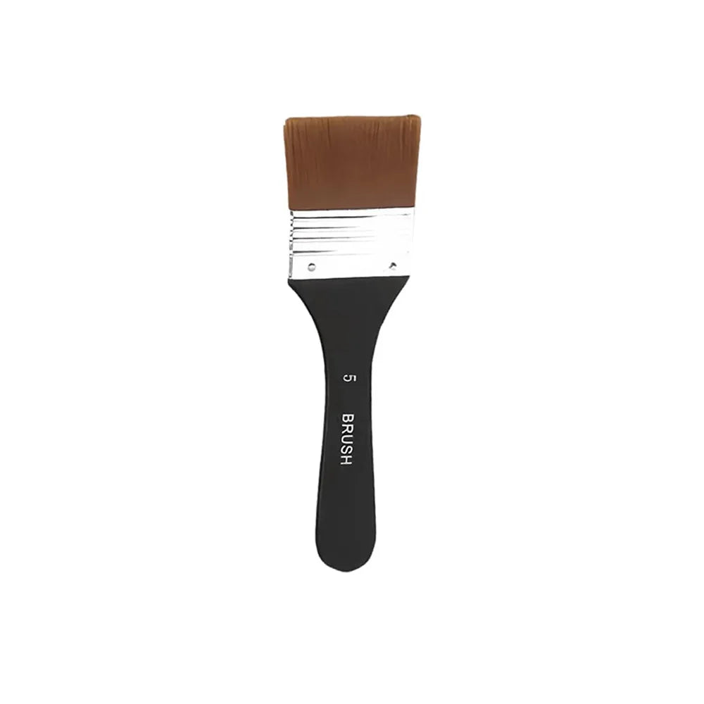 Präzise Basecoating-Pinsel: Flach, hell, Holzgriff – optimal für Acryl, Öl - Aquarell