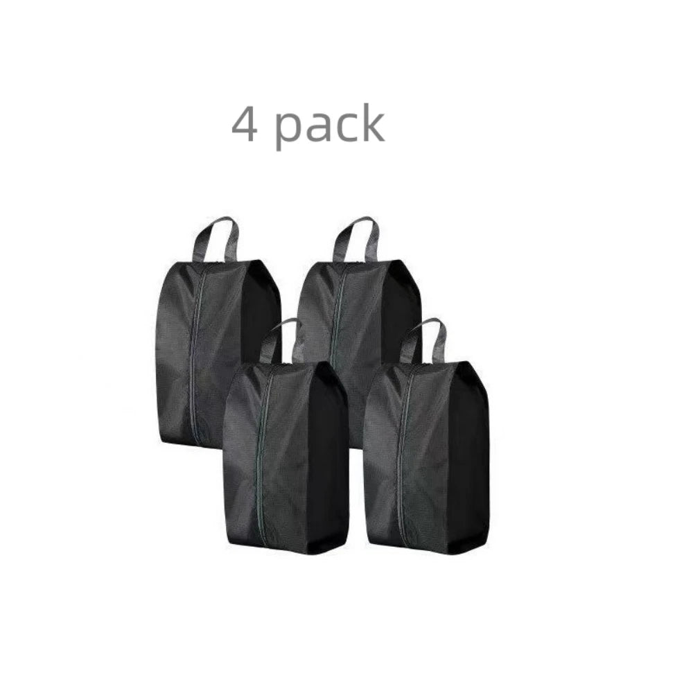 2er/4er Pack Wasserdichte Schuh-Reisetaschen aus Oxford mit Reißverschluss