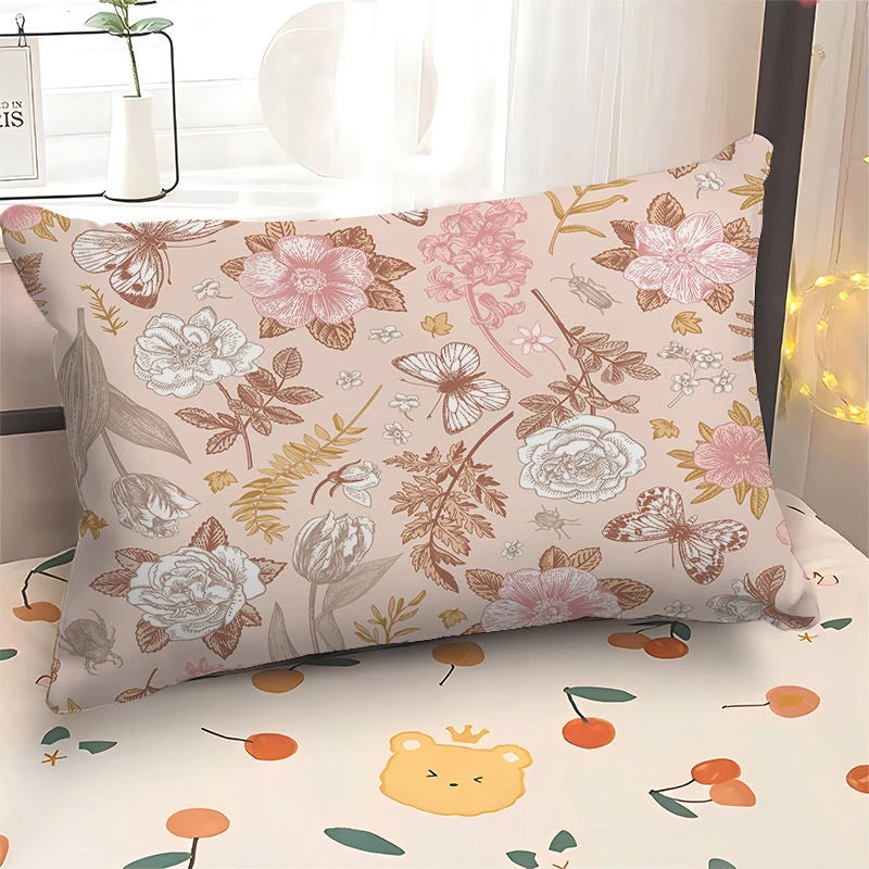 Europäischer Kissenbezug mit Pflanzen und nordischem Design rechteckig