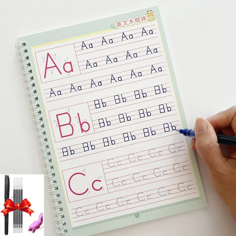 Wiederverwendbares Englisch-Schreibübungsbuch für Kinder ab 3 Jahren