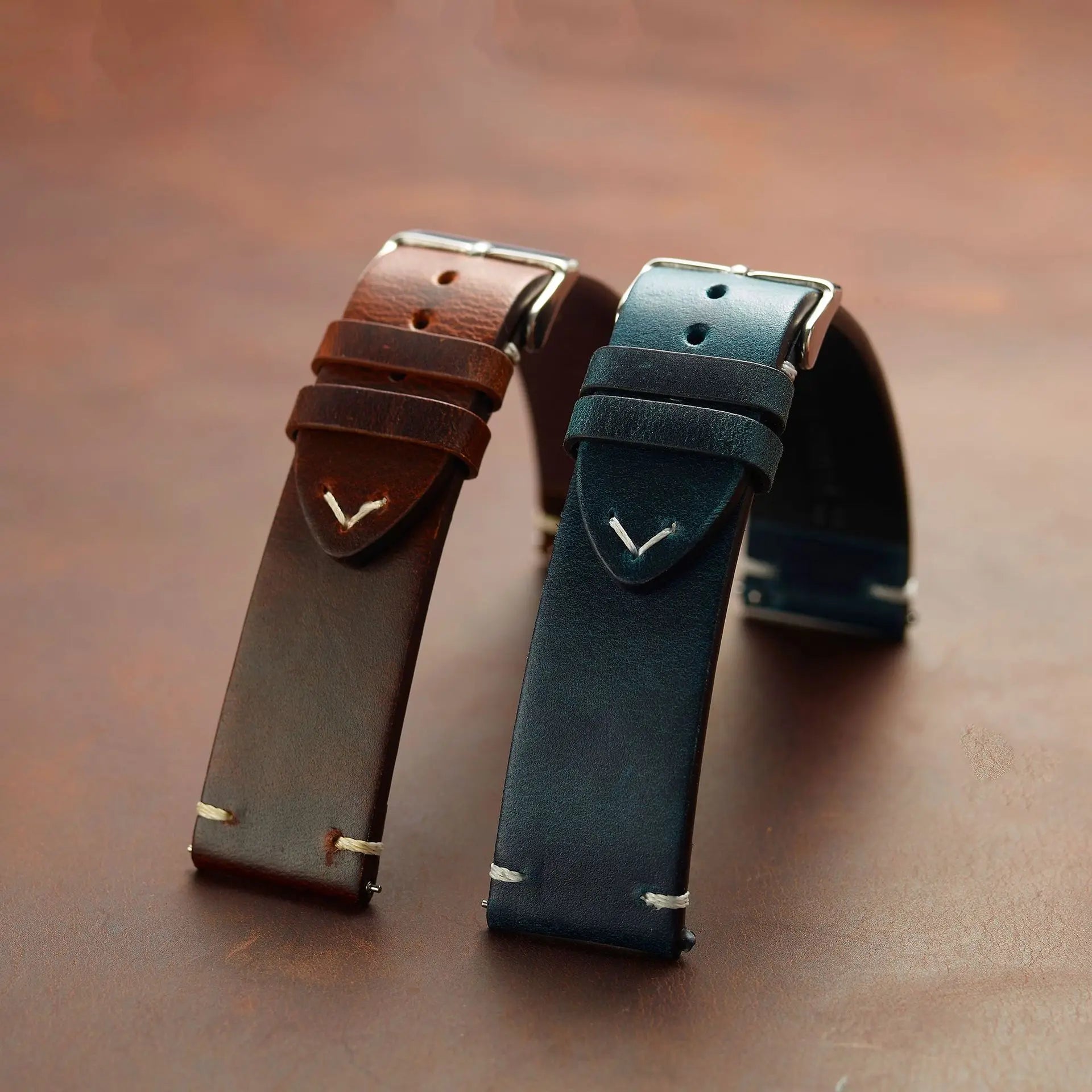Wachs Uhrenarmband aus echtem Leder mit Schnellverschluss 18 bis-Yabubest - Home & More