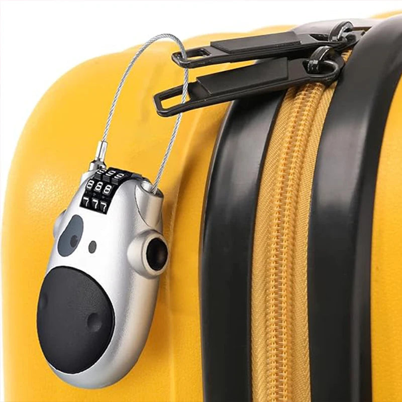 Verstellbares 3-stelliges Kabel Zahlenschloss aus Stahl