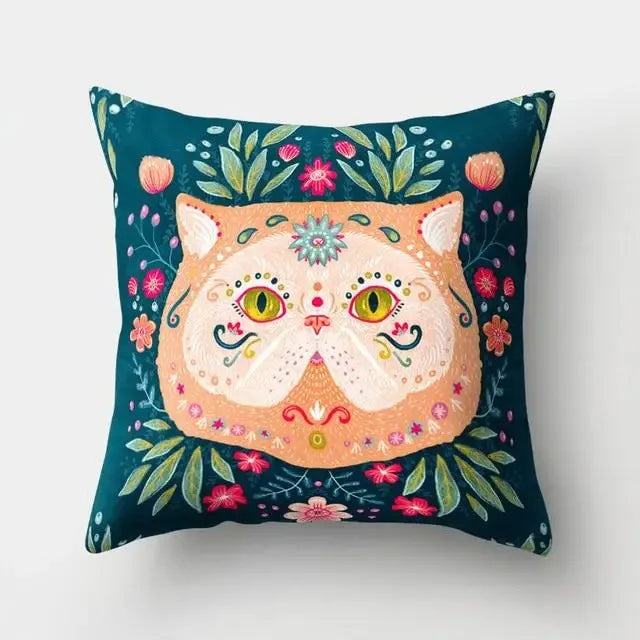 Dekorativer Kissenbezug mit Eulenmuster für gemütliches Wohnen