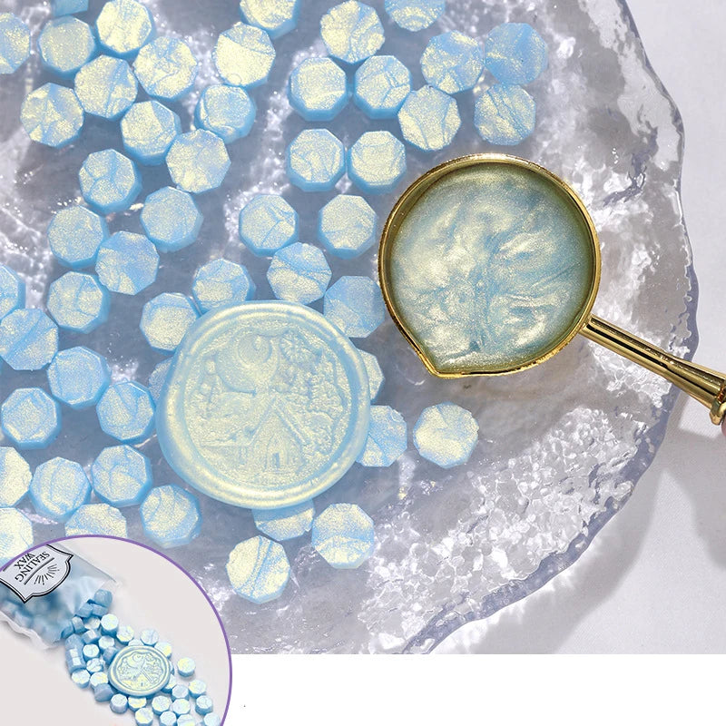 100 Glitzer Wachsperlen für stilvolle Siegel DIY Dekoration