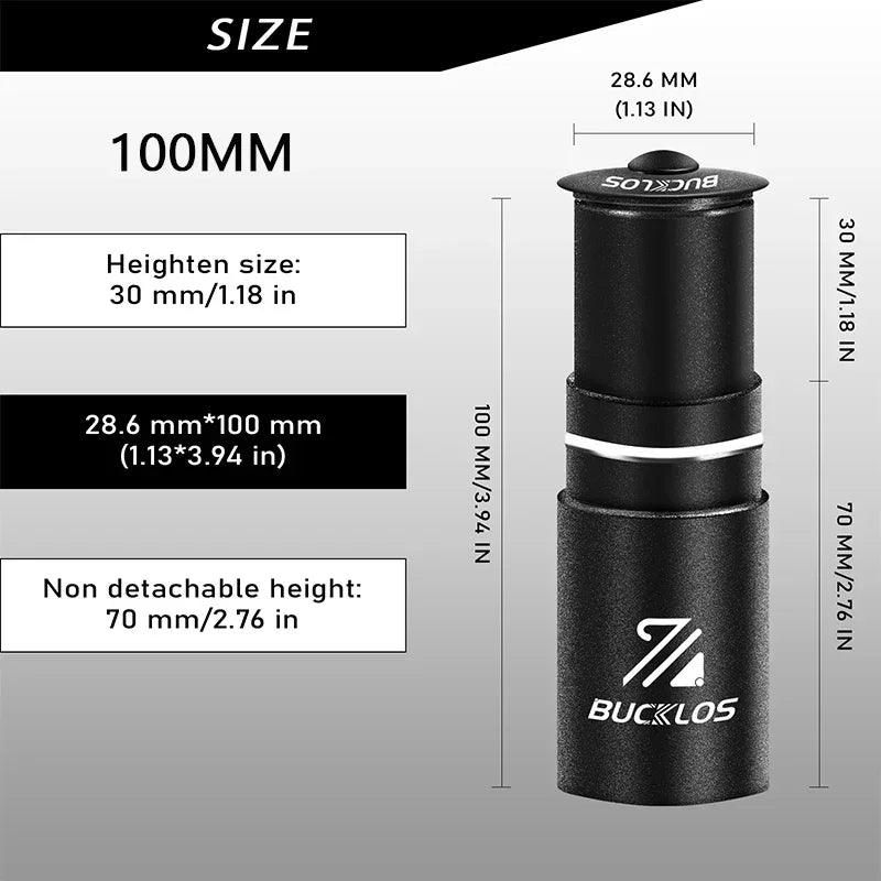Fahrrad Vorbau Verlängerung 100-210 mm Aluminium Lenker Extender Adapter