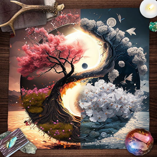 Baum des Lebens Altartuch spirituelle Tarot Tischdecke