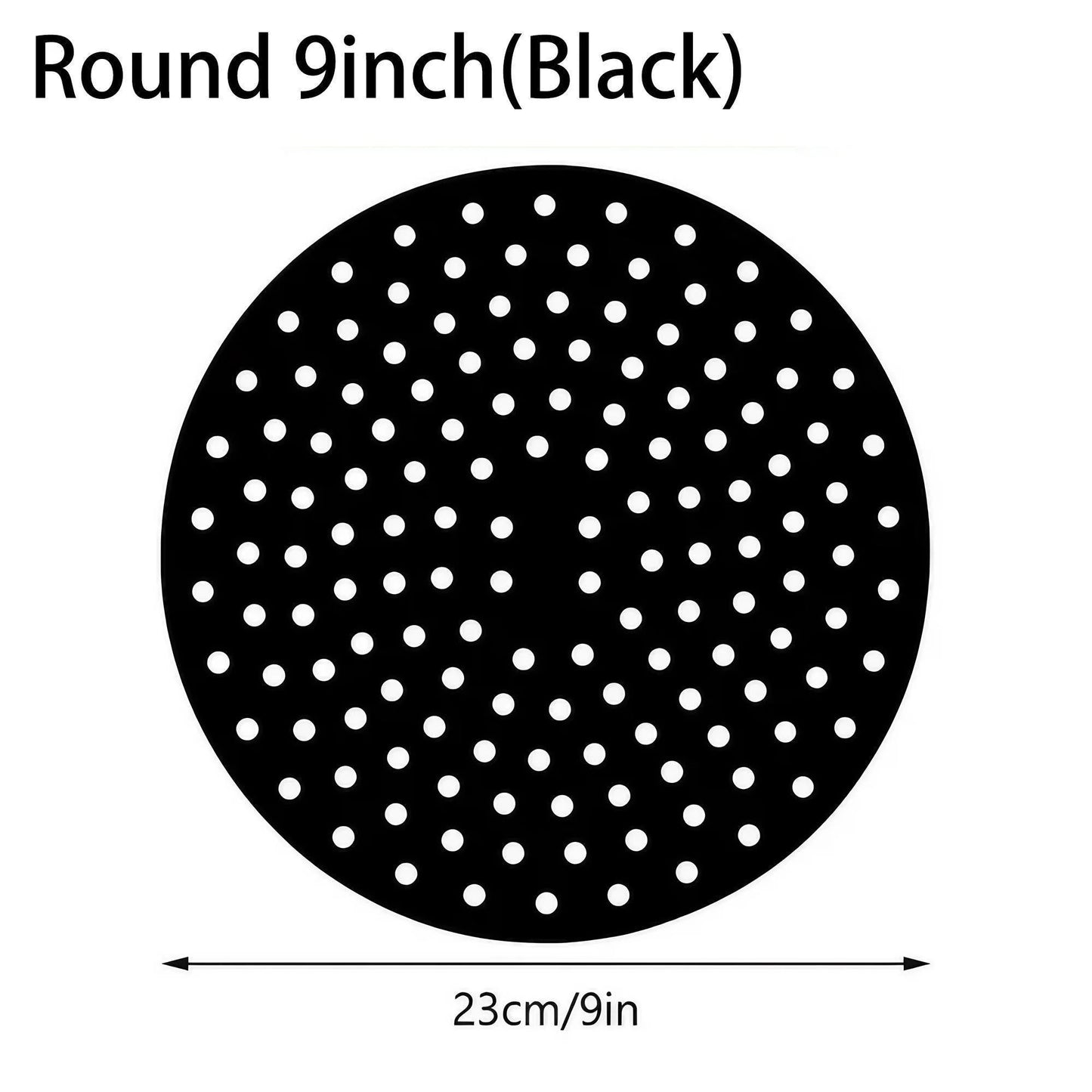 Silikon Heißluftfritteusen-Einlage perforiert rund - quadratisch 7,5-9 Zoll
