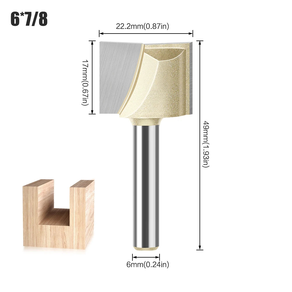 Professionelle Hartmetall Fräser 6mm und 12mm Schaft für Holz