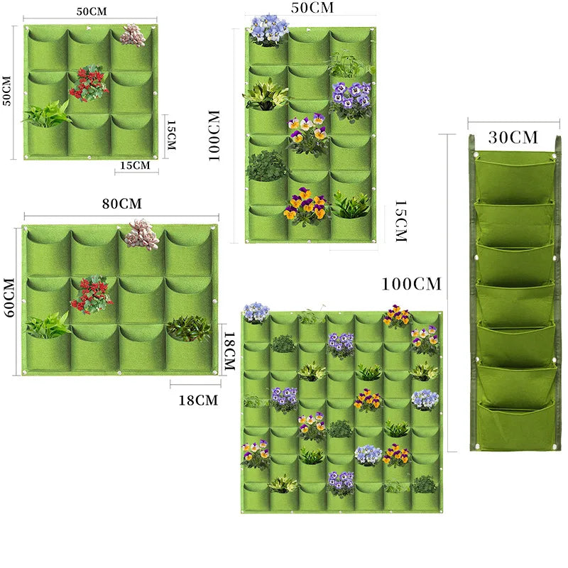 Vertikale Wand-Pflanztaschen Blumentopf für Haus und Garten