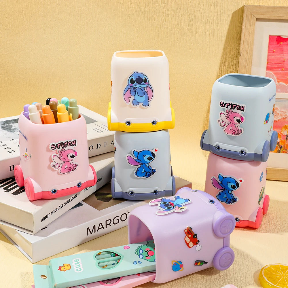 Niedlicher Kawaii Stifthalter mit vierfarbigen Stichen für Schule Büro