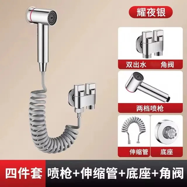 Handheld Bidet Sprayer Set 2 Modus Badezimmer Spritzpistole Wandmontage