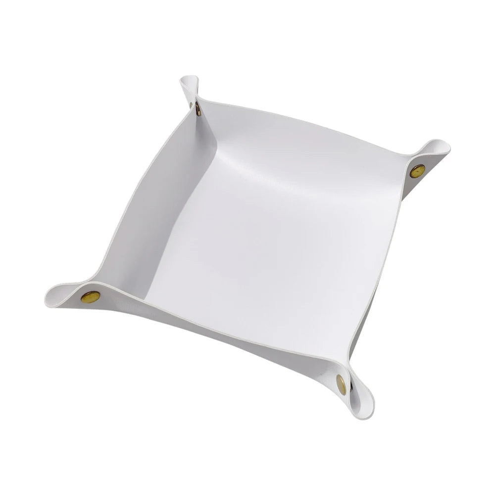 Faltbares Leder Tablett Schreibtisch Organizer Schmuck Schlüssel Münzen Ablage