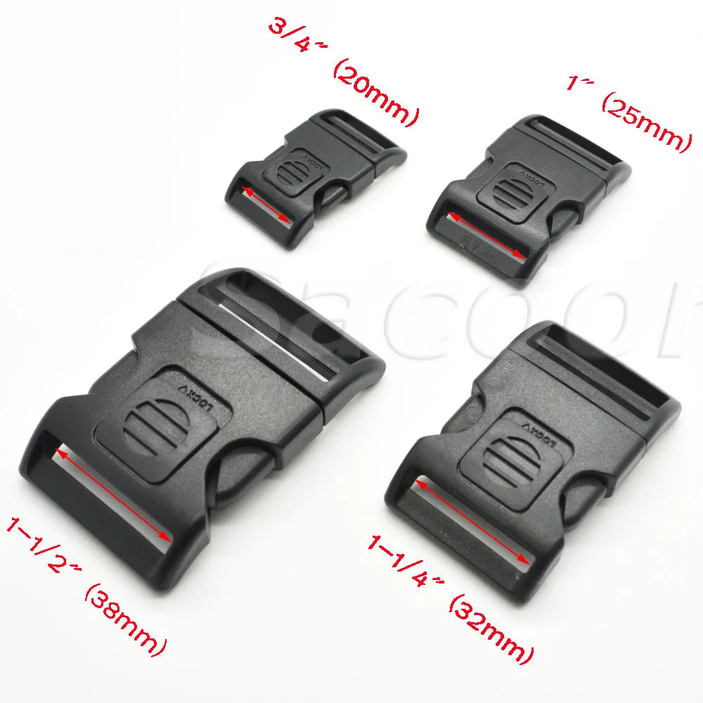 Robuste selbstsichernde Kunststoff Schnallen für Rucksack Taschen