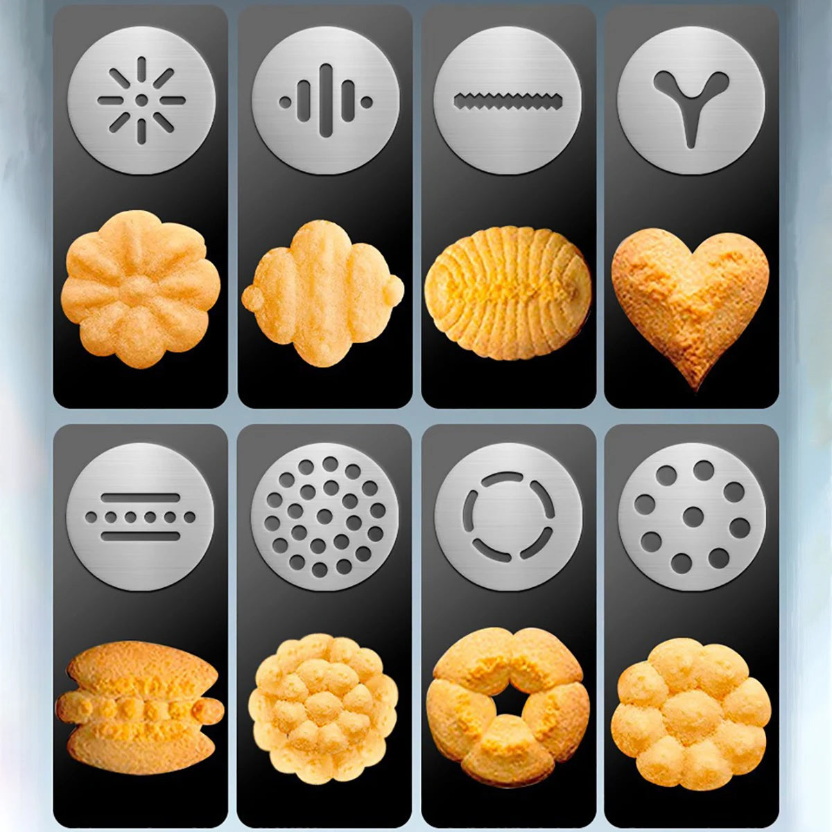 Formenset aus Edelstahl für kreative Keksherstellung