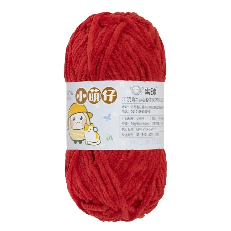 Weiches dickes Chenille Strickgarn 50g für DIY Schal Mütze Pullover