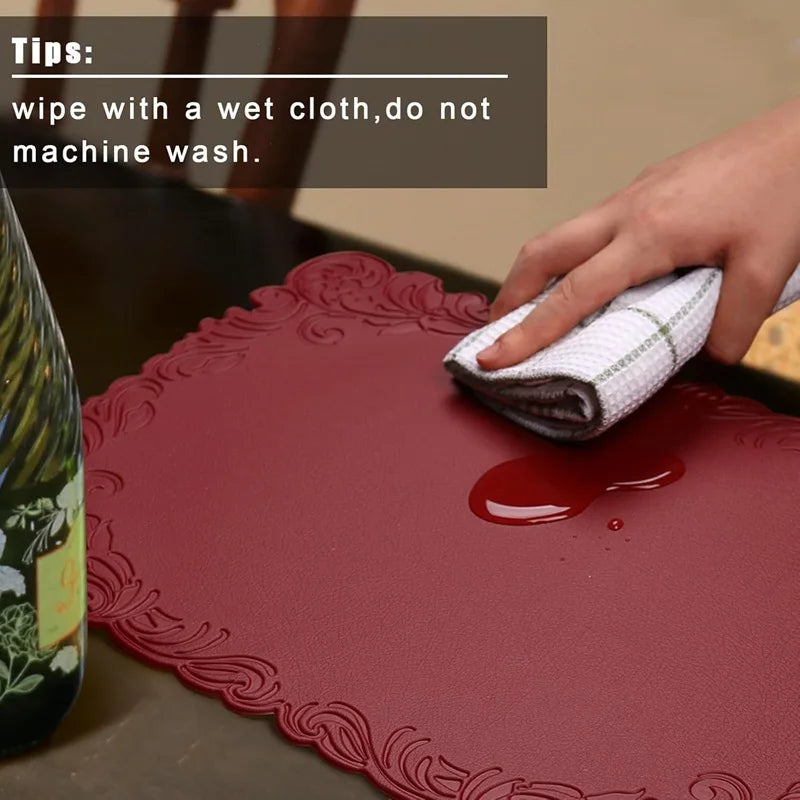 Elegante PU Kunstleder Tischsets für Innen und Außenbereiche