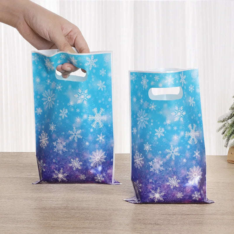 Festliche Schneeflocken Geschenkbeutel für Party und Feiertage