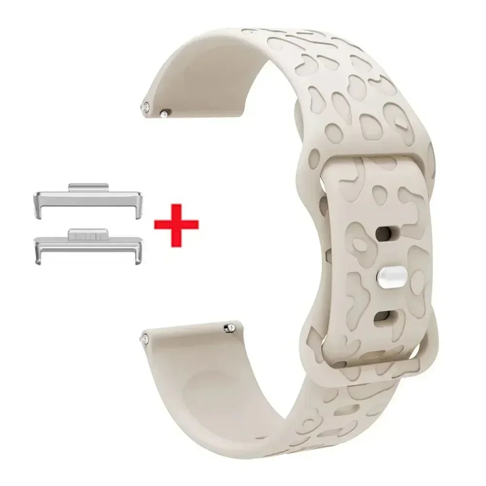 Leopard Print Silikonarmband – stylisch, flexibel - kompatibel mit Huawei Watch Fit 3/4