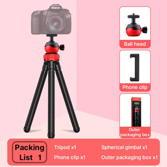 Flexibles Mini Smartphone Stativ mit Clip für Vlogging Videoaufnahme Selfie