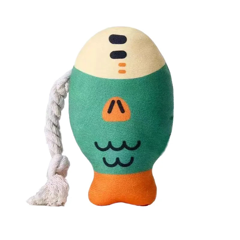 Quietschender Fisch Kauspielzeug für Hunde Zahnreinigung und Beschäftigung