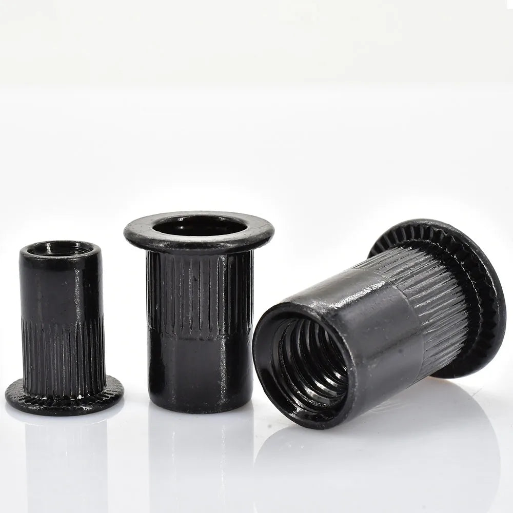 Flache Nietmutter aus Kohlenstoffstahl und Edelstahl in vielfältigen Größen