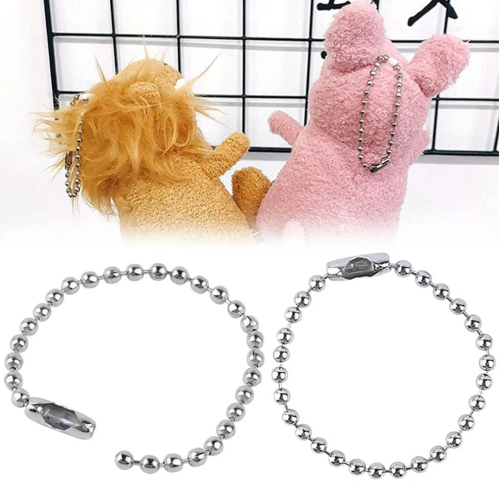 50-teilig Edelstahl-Kugelperlenkette für DIY-Schmuck - Schlüsselanhänger