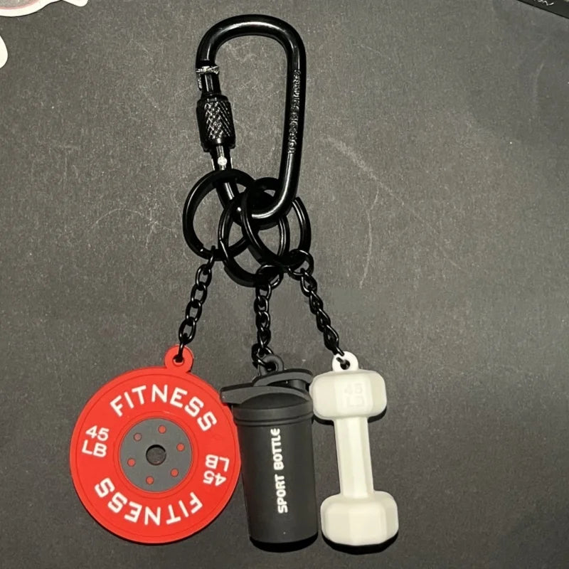 Sportlicher DIY Hantel Schlüsselanhänger Rucksack-Anhänger Geschenk Set