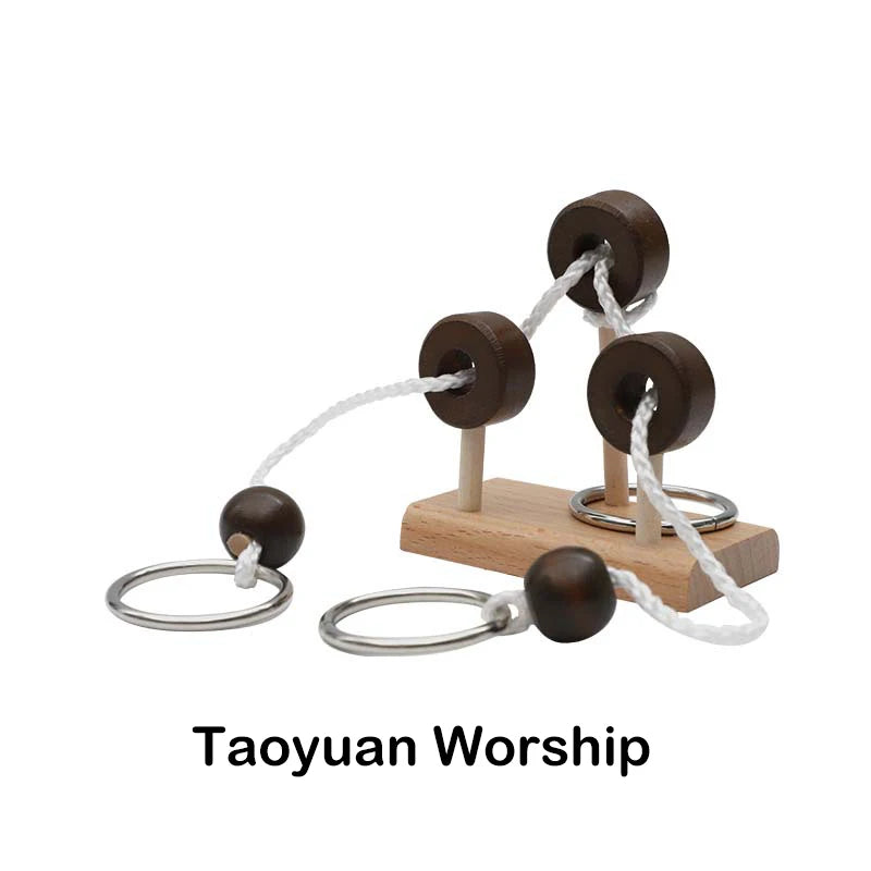 Kleines hölzernes Denkspiel Puzzle IQ Spiel Geschenk für Kinder und Erwachsene