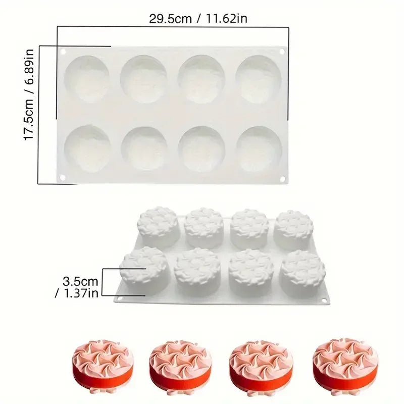 Runde Silikonform für Mousse Kuchen Desserts und Backwaren