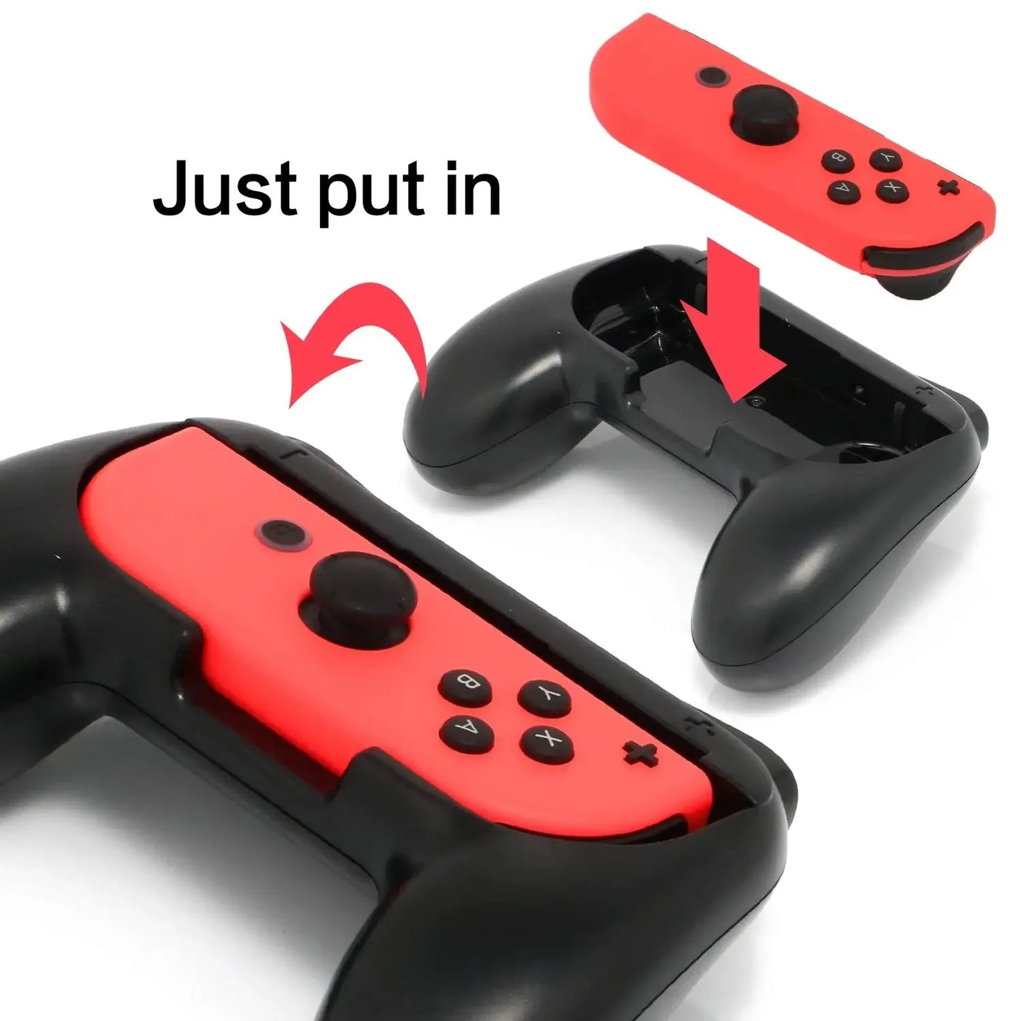Ergonomische Joy-Con Halterung mit rutschfestem Gummi für Nintendo Switch