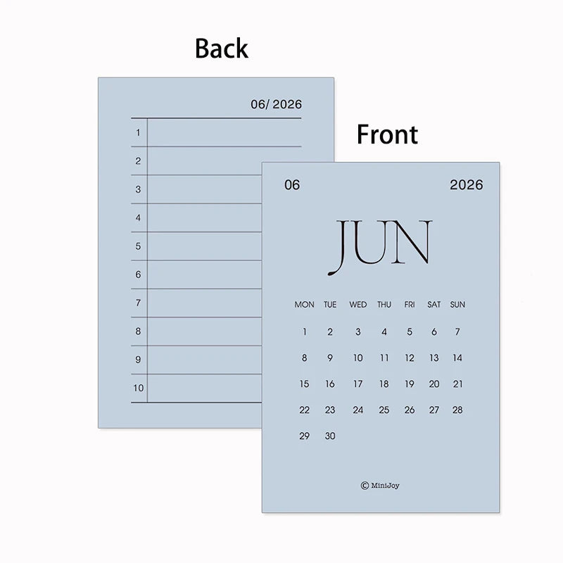 12 Blatt 2026 Kalenderkarte A5 A6 A7 Notizbuch Planer Tagebuch Zubehör