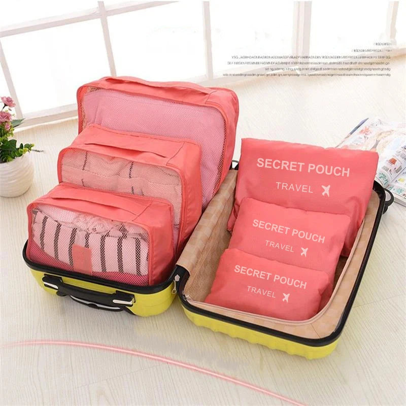6-teiliges Reise-Organizer Set mit großer Kapazität und robustem Material