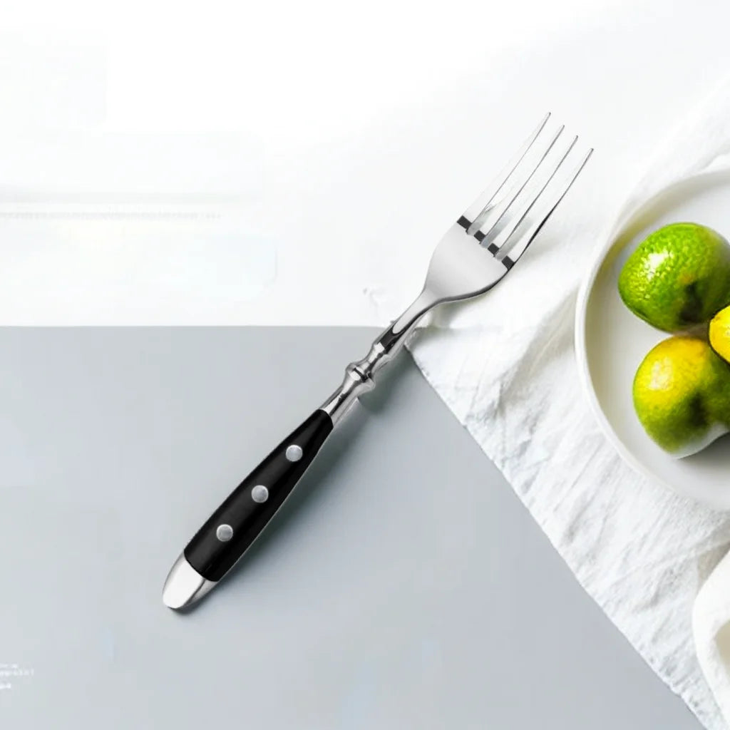 Vielseitiges Steakmesser Set: Scharfe Edelstahlklingen, schwarzer Griff, 4-12 Stück