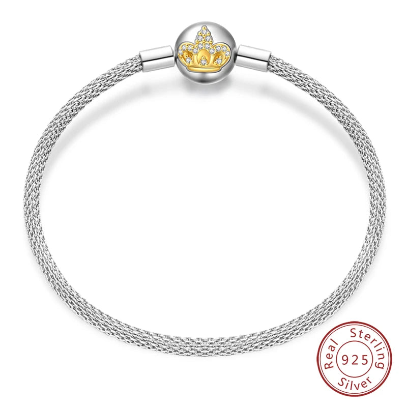 Armband Silber 925 mit Stern Mond Sonne und Grünem Zirkon Charm