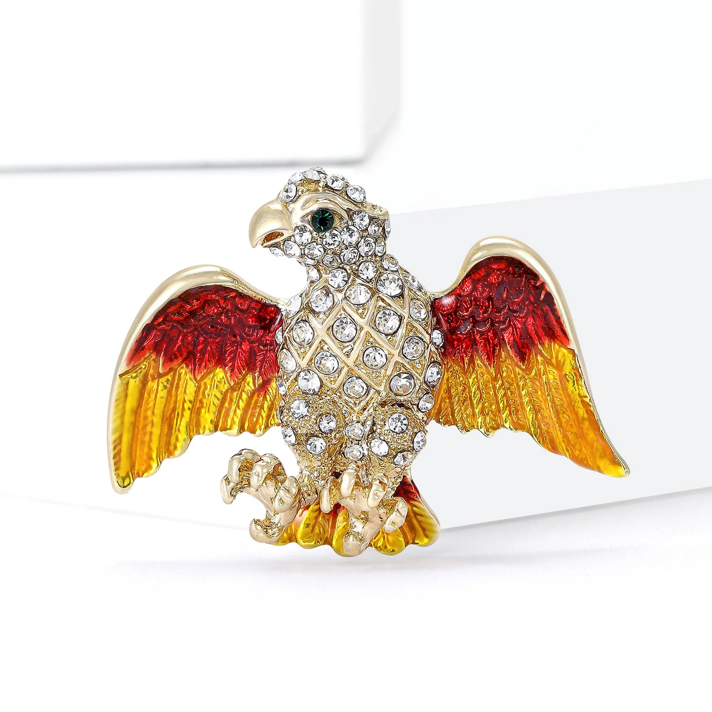 Klassische Strass Adler Brosche Unisex – Eleganter Akzent für Kleidung