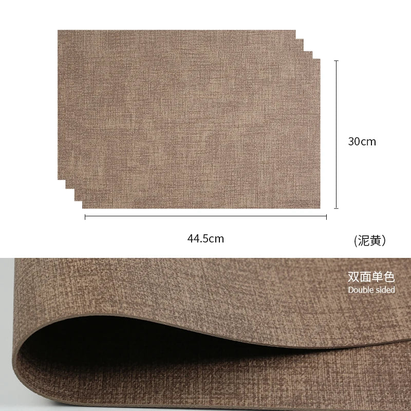 Wasserdichte PVC Kunstleder Tischsets 4er Set für Ihre Küche