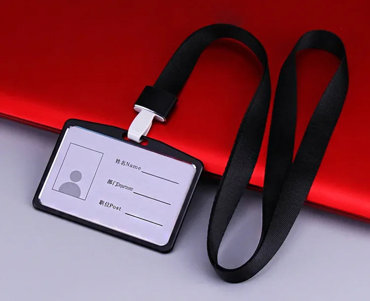 Robuster Aluminium Kartenhalter mit Lanyard für ID Kreditkarten