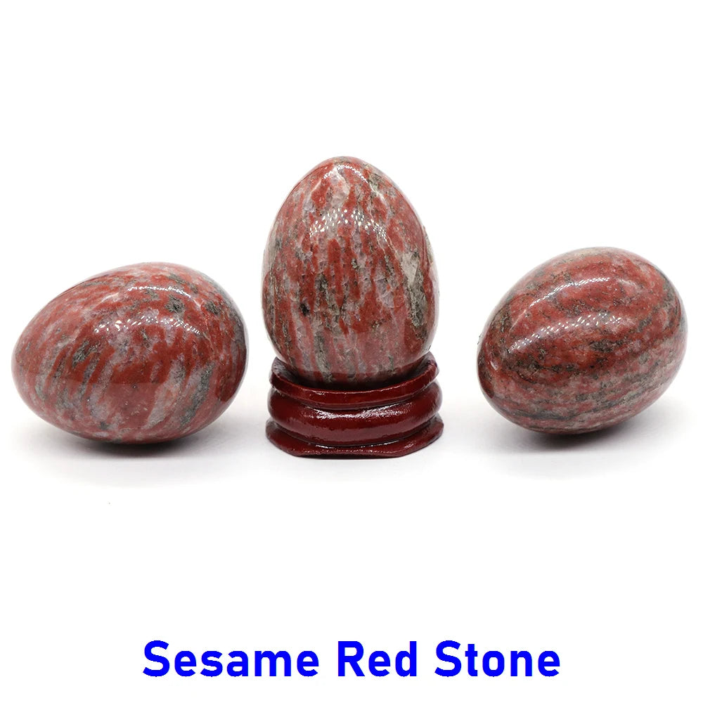 Natürlicher Heilkristall Osterei – Polierter Edelstein für Dekoration