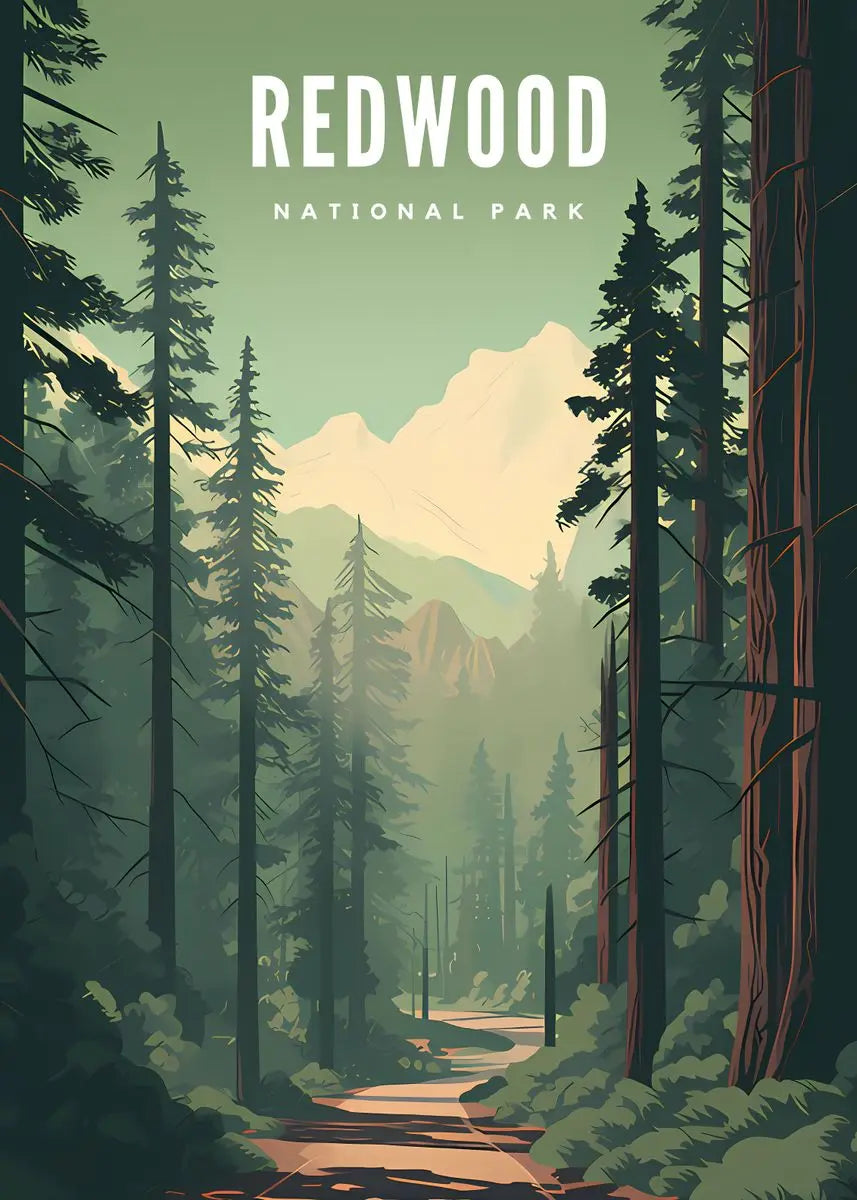 Moderne Leinwandkunst mit berühmten Naturparks für Wohnräume