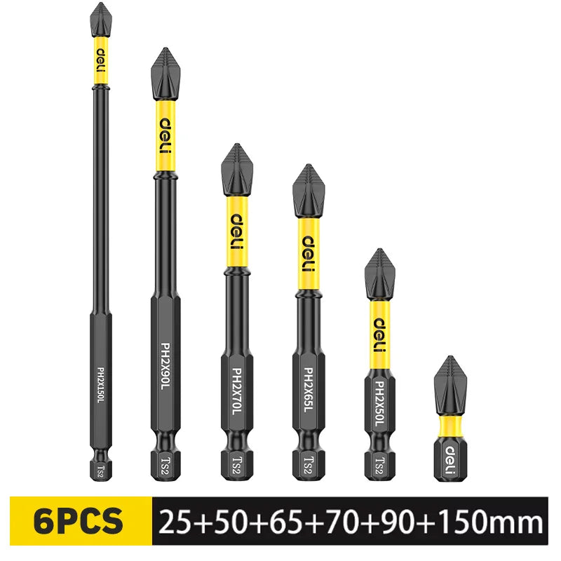 Rutschfestes PH2 Kreuzschraubendreher-Bit-Set mit starkem Magnet