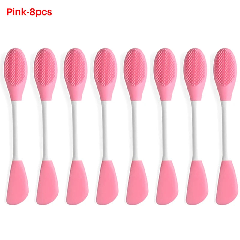 Gesicht Pinsel Set Silikon Applikator Lotion Spachtel Peeling Brush