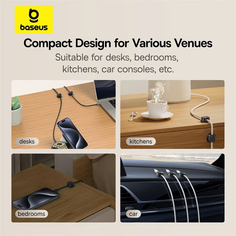 Magnetischer Kabel-Organizer Halter verstellbar für Kabel bis 8mm Durchmesser