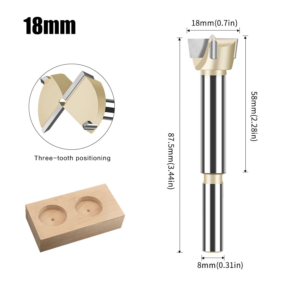 15-60mm Scharnierbohrer Forstner Bohrer Holz mit Wolframkarbid Spitze