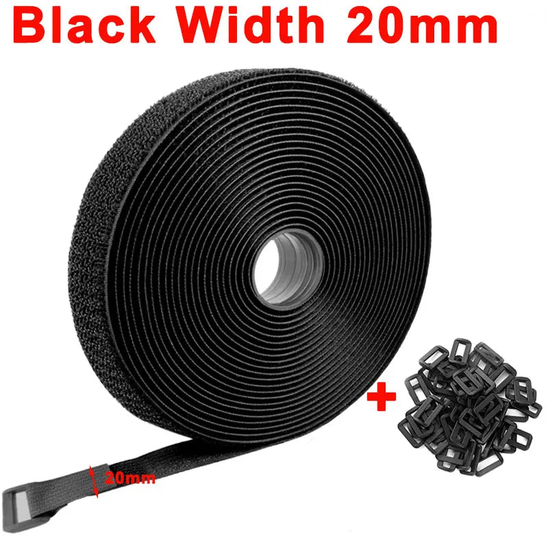 Wiederverwendbare Befestigungsgurte Nylon mit Klettverschluss und Schnallen-Yabubest - Home & More