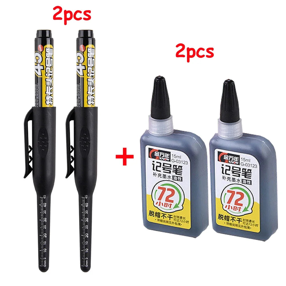 45mm Langspitze Tiefloch Marker – Wasserfester Stift für Holz, Fliesen, Metall