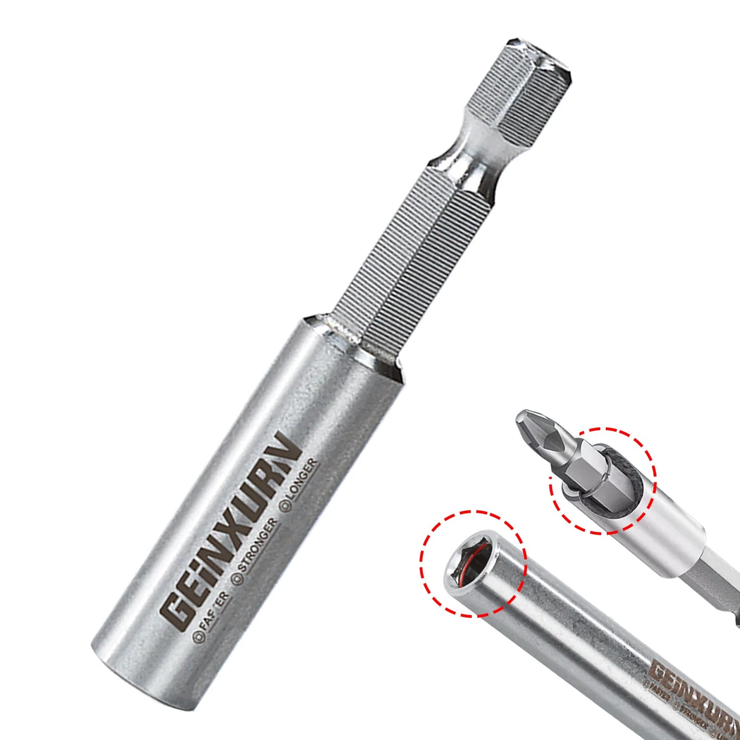 Edelstahl Bithalter 2 Zoll magnetisch – Schnellwechsel Bohrer Verlängerung