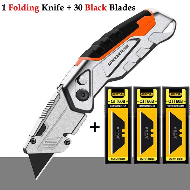 Multifunktionales Faltmesser aus Zinklegierung für präzises Schneiden